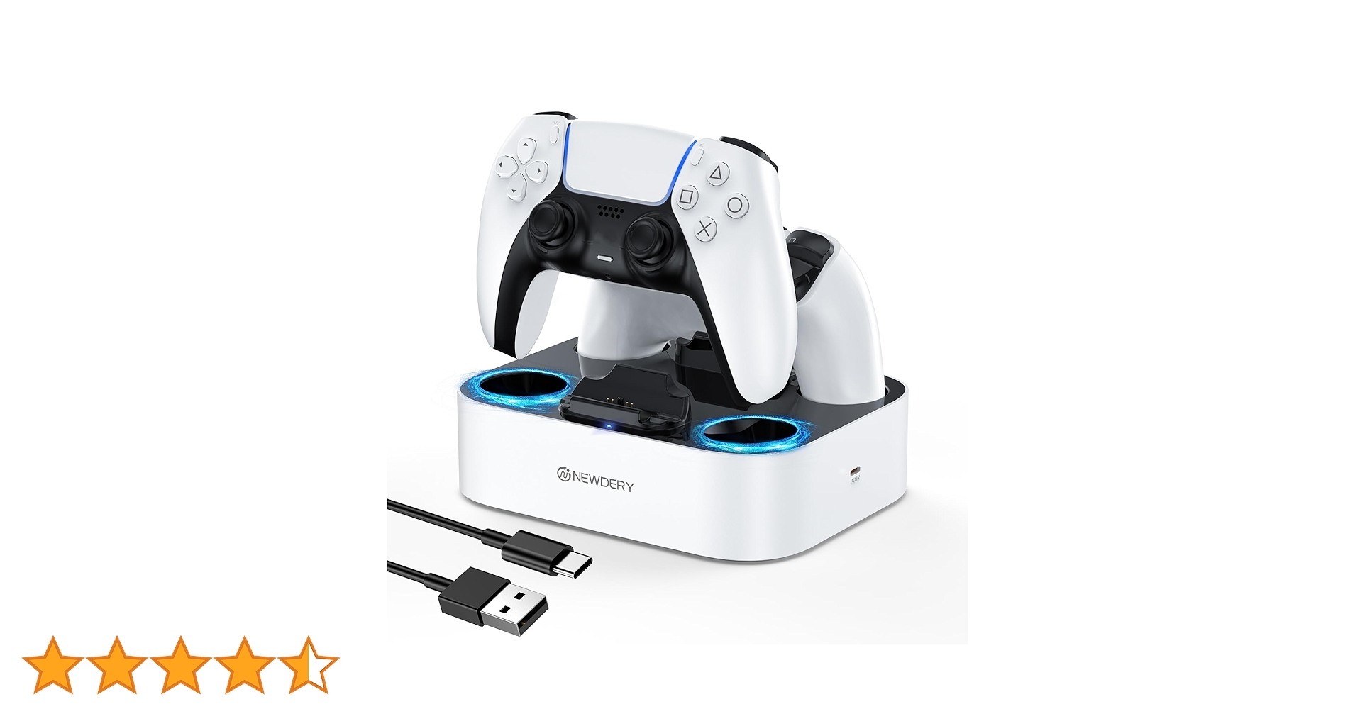 PS5 デュアルセンス ブラック ＋ 充電スタンドW セット Amazon.co.jp: CYBER ・ ダブル充電スタンド (DualSense Edge